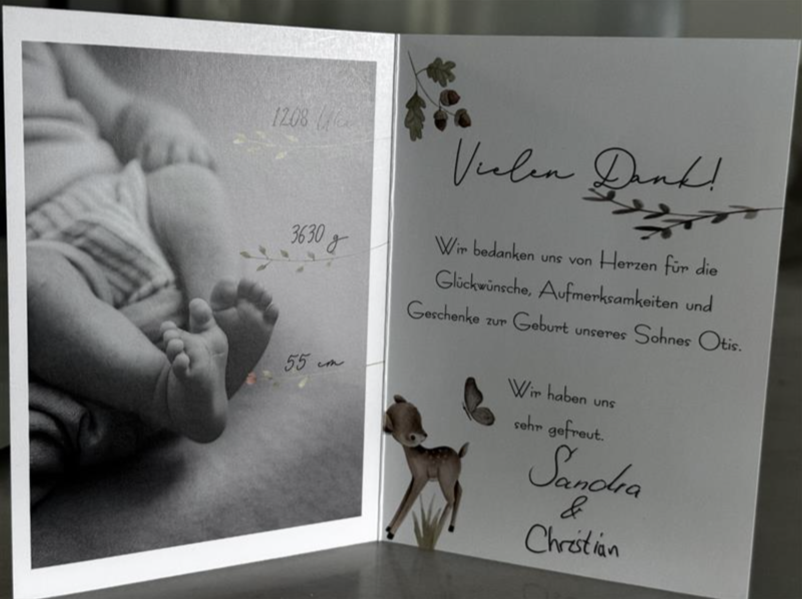 Geburtskarte von Otis